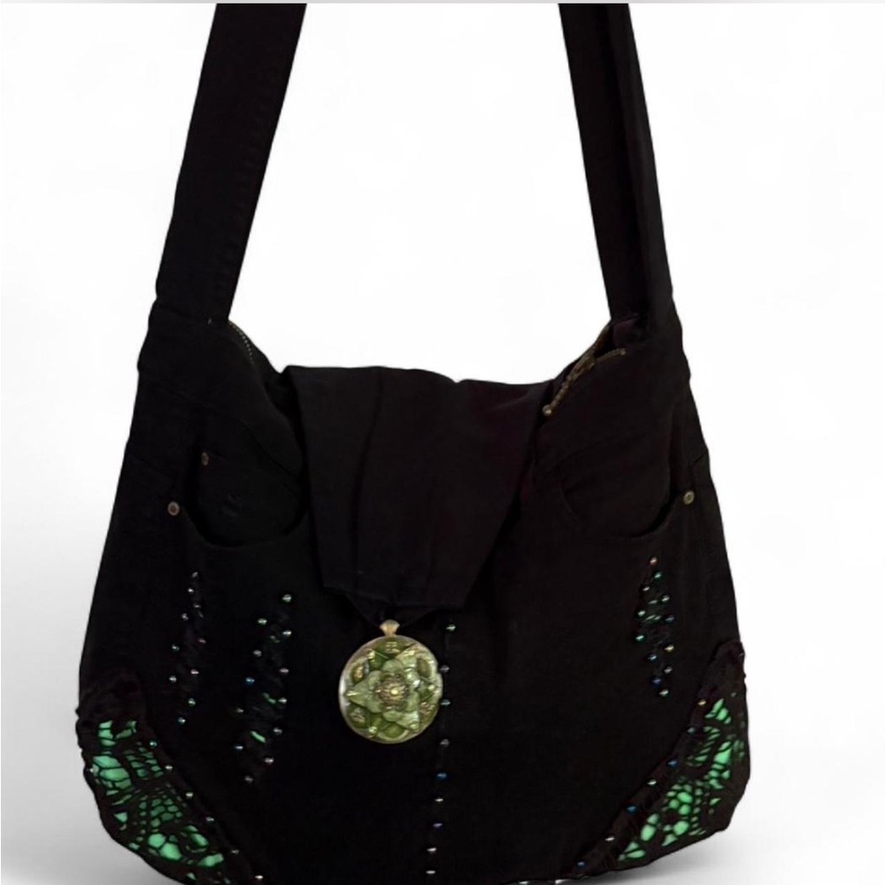Black and Green Women's Bag